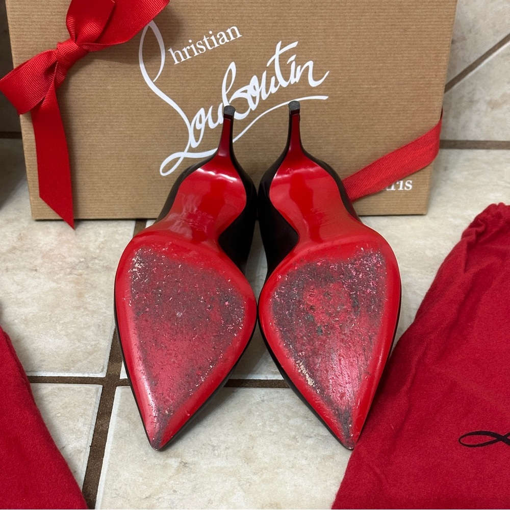 Christian Louboutin Corneille 85mm Nappa Black Size 35 - Picture 6 of 15